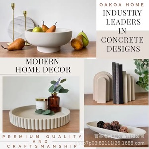 Plateau décoratif rond de couleur unie pour table basse, service de fruits et de collations, style européen et américain - Product Image 4