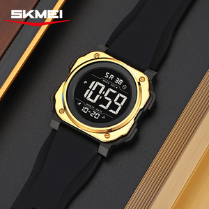 Skmei Men's <b>Digital</b> Watch 50m Waterproof Silicone Strap Large Screen Alarm <b>Clock</b> Sport Watch - Product Image 3