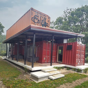 บ้านภาชนะบรรจุกาแฟแบบเคลื่อนย้ายโรงเหล็กสำเร็จรูปขยายได้พร้อมการใช้งานตู้สำหรับวิลล่าโรงแรม - Product Image 5