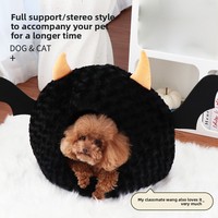 Lit pour chat en forme de démon, fermé, toutes saisons, chaud, type grotte/nid, apaisant, pour l'hiver, pour chats d'intérieur, vente en gros