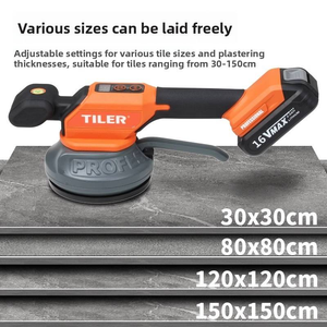 Machine à poser les carreaux électrique TILER A71206, batterie lithium 16V 8000mAh et ventouse en caoutchouc de 140 mm - Vibrateur à carreaux électrique - Product Image 1