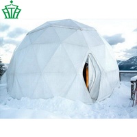 Vente directe d'usine, tente de glamping de luxe, couleur blanche, dôme géodésique
