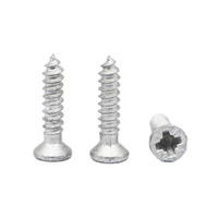 Ss304 G.I Csk Vis autotaraudeuse à tête fraisée à empreinte cruciforme Vis plate sans bois à double tête dentelée Noir