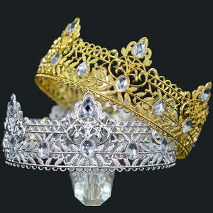 <span class=keywords><strong>มงกุฎ</strong></span>บาร็อควินเทจสุดหรูสำหรับเจ้าสาวและเจ้าบ่าว งานแต่งงาน วันเกิด และวันครบรอบ ประดับ<span class=keywords><strong>เพชร</strong></span>และโลหะผสม - Product Image 2