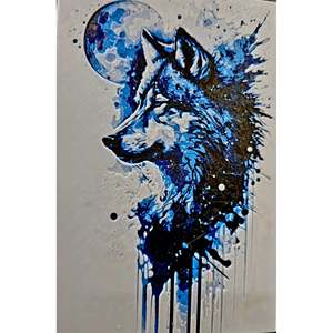 Wolf to Moon Hueforge 3D Arte da parete - Product Image 1
