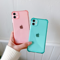 Coque de téléphone portable transparente et colorée en TPU à bas prix, accessoires pour iPhone 12 13 14 15 16 17 Pro Max