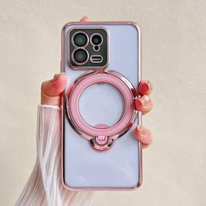 Soporte magnético chapado transparente a prueba de golpes funda de teléfono de parachoques para 14 <span class=keywords><strong>Poco</strong></span> <span class=keywords><strong>X5Pro</strong></span> X3 NFC para Redmi Note 12 11 Pro Mi 14 13 Pro - Product Image 1