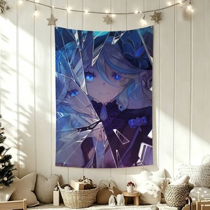 Banderas de <span class=keywords><strong>F</strong></span>-Furina <span class=keywords><strong>Genshin</strong></span> <span class=keywords><strong>Impact</strong></span>, tapicería para colgar en la pared, bandera decorativa para garaje al aire libre, manta de fondo decorativa - Product Image 3