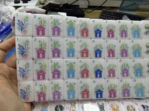 Custom Printed Mahjong Tiles Set Bone China Style Game Pieces for Club Party Family <b>Entertainment</b> - Product Image 4