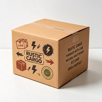 Boîte de déménagement en carton ondulé kraft E-Flute, vente en gros directe usine, faible MOQ, conception personnalisée gratuite, logo sur mesure, pour emballage de détail