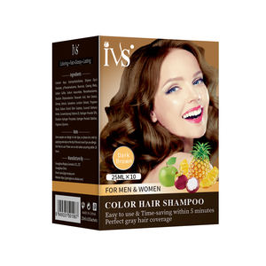 IVS Vente en gros Marque privée Chine Teinture capillaire naturelle Couleur brune Couleur noire Shampooing colorant pour cheveux - Product Image 2