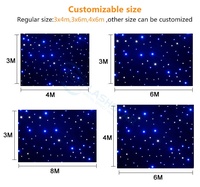 Rideau en velours de contrôle DMX, tissu étoile LED pour mariage, fête de club de noël, rideau d'étoiles de haute qualité, usine de lumières