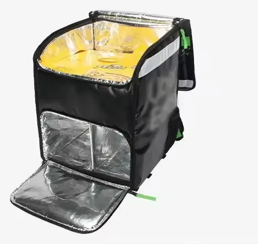 Custom Logo isolato scatola di cibo termico consegna morbida borsa di grandi dimensioni consegna cibo borsa con spalla per moto bicicletta