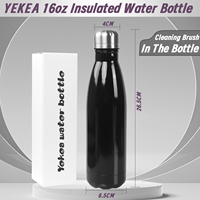 Logo kustom 500ml termos bebas BPA terisolasi vakum air olahraga baja tahan karat untuk Botol Cola anti bocor Pesta Modern