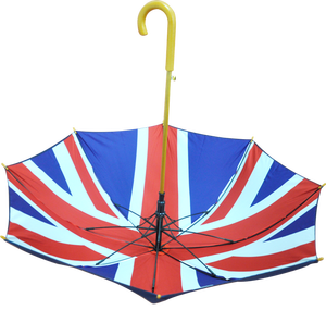 Double Layer 23 Inches 8 Ribs Strong <b>Windproof</b> Business Wooden Handle Country Flags Custom Printing Stick Straight <b>Umbrella</b> - Product Image 2