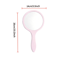Nouveau miroir de maquillage rond en plastique haute définition pour femmes - Miroir de beauté compact portable