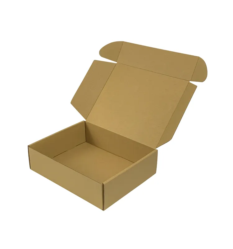 En stock carton kraft écologique avec logo personnalisé emballage de courrier postal boîte postale d'expédition