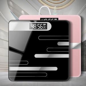 เครื่องชั่งน้ำหนักดิจิตอลอัจฉริยะ จอแสดงผล LCD ทรงสี่เหลี่ยมขนาด 260 มม. พร้อมการวัดอุณหภูมิ การชาร์จ USB การวัดน้ำหนัก - Product Image 2