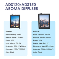 Diffuseur de parfum commercial CNUS ADS150 avec écran vidéo, prise en charge USB, contrôle par application Wifi, montage mural, diffuseur de parfum pour hôtel 1L