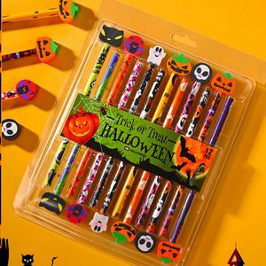 Lápices de Madera Estándar con Borrador, Personalizados con Logotipo, Diseño Infantil con Temática de Halloween, Regalo Divertido - Product Image 2