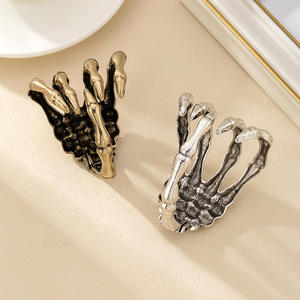 Gothique Squelette Os Manchette Bracelet Punk Sombre Crâne Fantôme Griffe Hommes Femmes Tendance Personnalité Hip-Hop Halloween <span class=keywords><strong>Bras</strong></span> Bracelet Poignets - Product Image 4