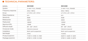 Professional <strong>2</strong>-Channel Full Frequency SN152M Returnable Speaker <strong>System</strong> for Stage <strong>Monitoring</strong> and Performance Places - Product Image 4