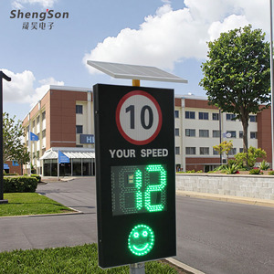 Sensor de Velocidad Doppler Solar Inteligente SHENGHAO para Seguridad Vial, Señalización de Velocidad con 18 LED, Película Reflectante de Cuarto Grado, PVC - Product Image 5