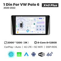 MEKEDE X10 X20 X30 X40 UIS7865 8+128G QLED AKM DSP Sans fil Car-Play Android Auto 1 Din pour Volkswagen Polo 6 2020-2022