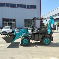 Mini tractopelle compacte à cabine ouverte en roumanie