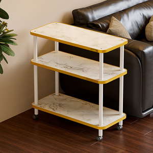 Movable side table, coffee table, <b>sofa</b> side table with wheels, tea table shelf, living room home simple corner table, trolley, - Product Image 1