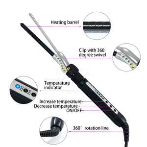 Fer à boucler professionnel de salon pour hommes, avec logo personnalisé, rotation manuelle, revêtement céramique de haute qualité, pour cheveux courts - Product Image 4