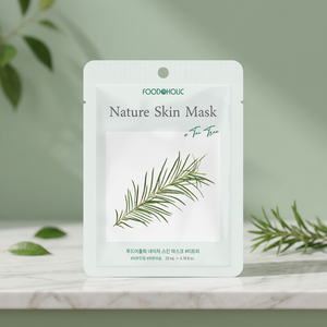 [BEST] Maschera in Fiala Foodaholic Nature Tea Tree 10pz / Maschera Viso Idratante Anti-Età e Sbiancante alla Vitamina C, Skincare Coreana - Product Image 3
