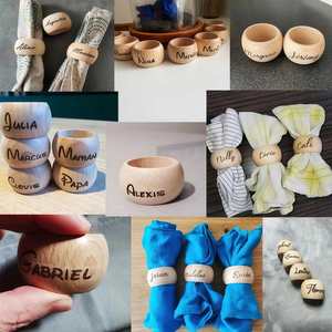 Custom Engraved Wooden Napkin <b>Rings</b>, Personalized Family <b>Name</b> Napkin <b>Rings</b>, Party Table Decorations, Rustic Wedding Favors - Product Image 4