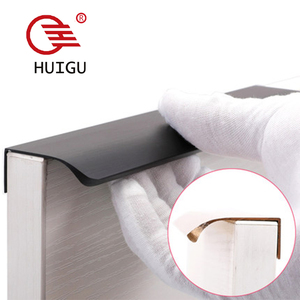 Hiện đại vô hình xử lý vàng đen ẩn tủ lớn Closet Door <span class=keywords><strong>Handle</strong></span> nhôm hồ sơ xử lý - Product Image 3