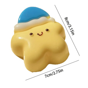 CHENXI Juguete Antiestrés de TPR con Forma de Estrella Amarilla Cremosa, Suave y Creativo para Apretar - Product Image 6