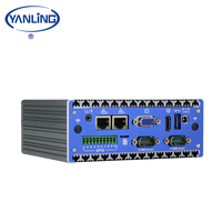 Mini PC de Contrôle d'Automatisation Embarqué Sans Ventilateur Intel Celeron J1900 4x COM RS232 RS485 GPIO 8 Canaux DDR3L I210-AT Double LAN DIN-Rail