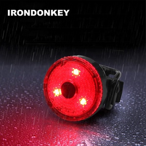 IRONDONKEY Aleación de aluminio Bicicleta Luz trasera Interruptor de tres velocidades Impermeable Ciclismo al aire libre Luces traseras Correr de noche Montar en bicicleta - Product Image 5