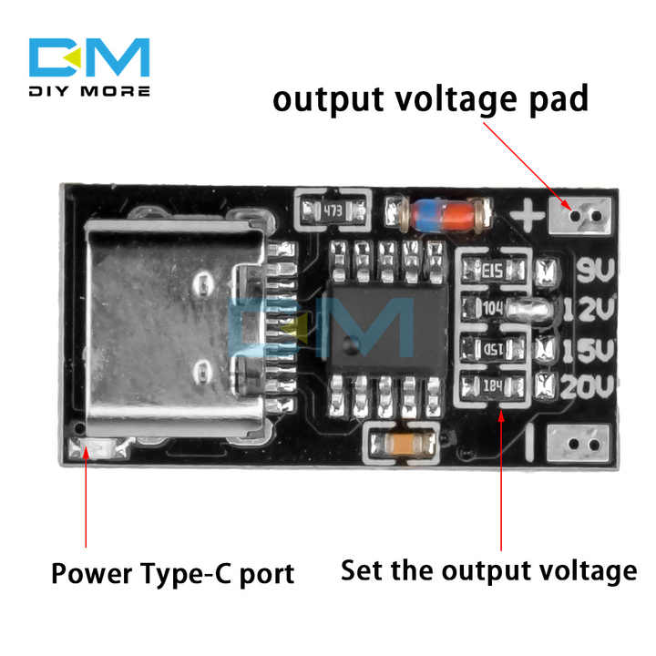 USB-C PD Trigger Board Module PD/QC Decoy Board Fast Charge USB