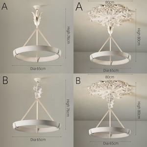 Lampe suspendue française Athena <span class=keywords><strong>Calderone</strong></span> Lustre en plâtre de luxe Lampe suspendue à LED pour le salon Vintage Salle à manger - Product Image 5