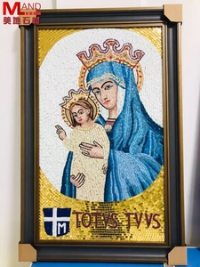 โมเสคแก้วหินอ่อนสไตล์ไบแซนไทน์ภาพจิตรกรรมฝาผนังและผนังพื้นหลังทำด้วยมือ - Product Image 6