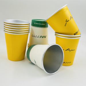 Vaso de Papel de Aluminio para Café con Logotipo Personalizado, Vaso de Papel Biodegradable Desechable para Bebidas Calientes y Frías, Té - Product Image 5