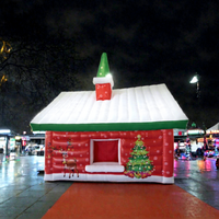 Arche gonflable personnalisée pour Noël, abri de présentation festif en forme de maison avec matériau imperméable, installation facile pour la publicité