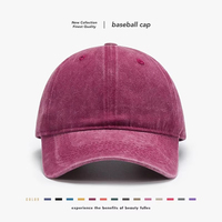 Gorra de Béisbol Vintage Lavada, Lisa, de 6 Paneles, Ajustable, con Hebilla Dorada de Cobre, de Poliéster/Algodón, Estilo Desgastado, para Golf, Curvada, para Hombre y Mujer