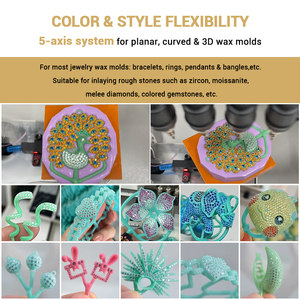 เครื่องจักรอัตโนมัติอเนกประสงค์ 5 แกน ยูบัง รุ่น YB5DZ4-2 น้ำหนัก 750 กก. สำหรับฝังเพชรและขี้ผึ้ง อุปกรณ์เครื่องมือทำเครื่องประดับ อัญมณี - Product Image 2