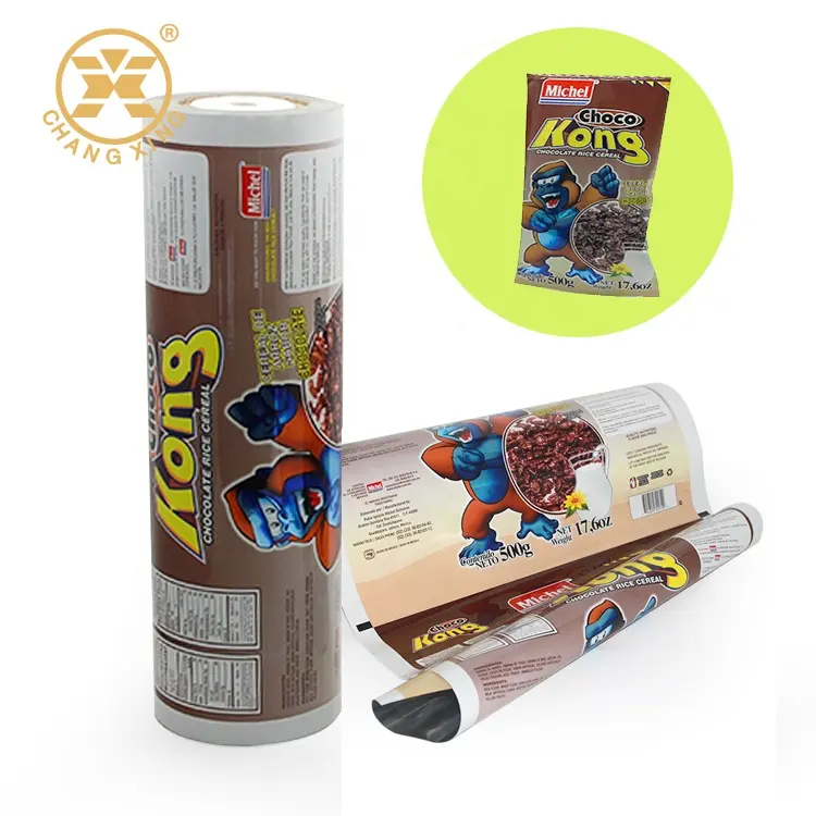 Factory Price Packaging Roll Stock Laminated Foil Plastic Packaging Film Roll For Potato Chips/Snack/Bars