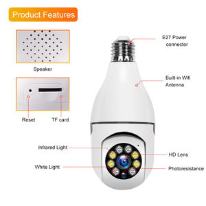 <span class=keywords><strong>2025</strong></span> Indoor V380 PRO app Ip E27 Tomada <span class=keywords><strong>Cctv</strong></span> Ptz Night Vision Luz Sem Fio Wifi v380pro Câmera Bulb Dome - Product Image 5