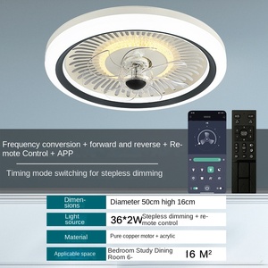 Ventilador de techo inteligente moderno con luz de 360 grados, cabezal giratorio, Control remoto, luz de ventilador de techo Led para el hogar - Product Image 4