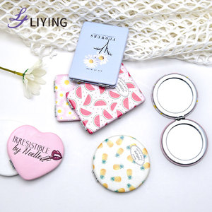 Lyder khuyến mại du lịch di động trái tim tùy chỉnh make up cầm tay Vòng mỹ phẩm <span class=keywords><strong>mini</strong></span> nhỏ Lash tay túi nhỏ gọn gương trang điểm - Product Image 2