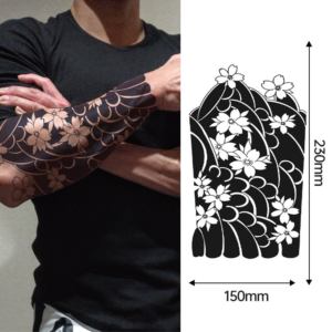 Autocollant de <span class=keywords><strong>tatouage</strong></span> semi-permanent pour <span class=keywords><strong>bras</strong></span> et jambes, éco-responsable, à base de plantes, motif floral, impression par transfert d'eau, logo personnalisable, unisexe - Product Image 1