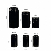 Pot en verre violet UV personnalisé en usine, 50 ml, 100 ml, 200 ml, 500 ml, 1000 ml, avec couvercle CR et doublure intérieure, emballage hermétique anti-odeur